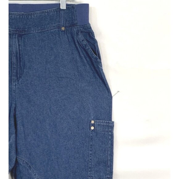 Woman Within NWOT Double Button Front Comfort Waist Cargo Jean Sz 20 Tall Womens - Picture 14 of 16